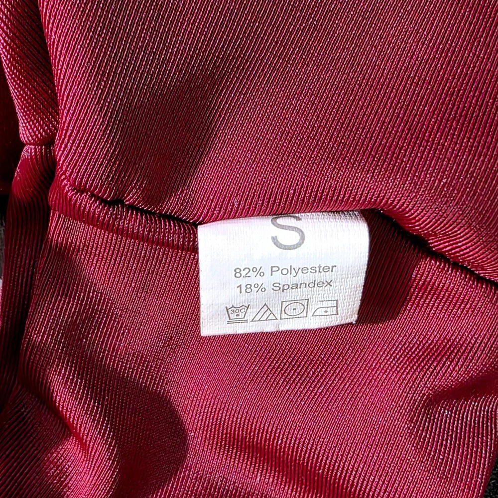 Women's Bikini Set Size Small Burgundy Two Piece High Leg Good - Picture 6 of 8